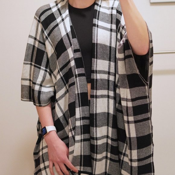 Sweaters - Buffalo Plaid Poncho